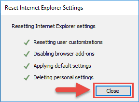 Reset Internet Explorer Step7